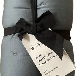 1 West Elm Silky Tencel Crescent Stitch Euro Sham